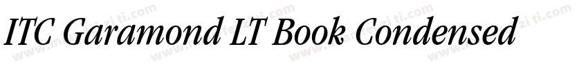 ITC Garamond LT Book Condensed字体转换